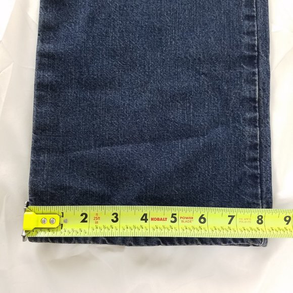 Express Jeans Juniors Size 9 Long High Rise Bootcut Dark Wash Blue Denim 30x32.5 - Picture 6 of 14